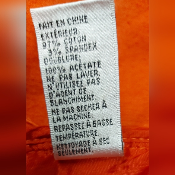 Bianca Nygard Corduroy Jacket Orange Size 8 - Picture 8 of 9